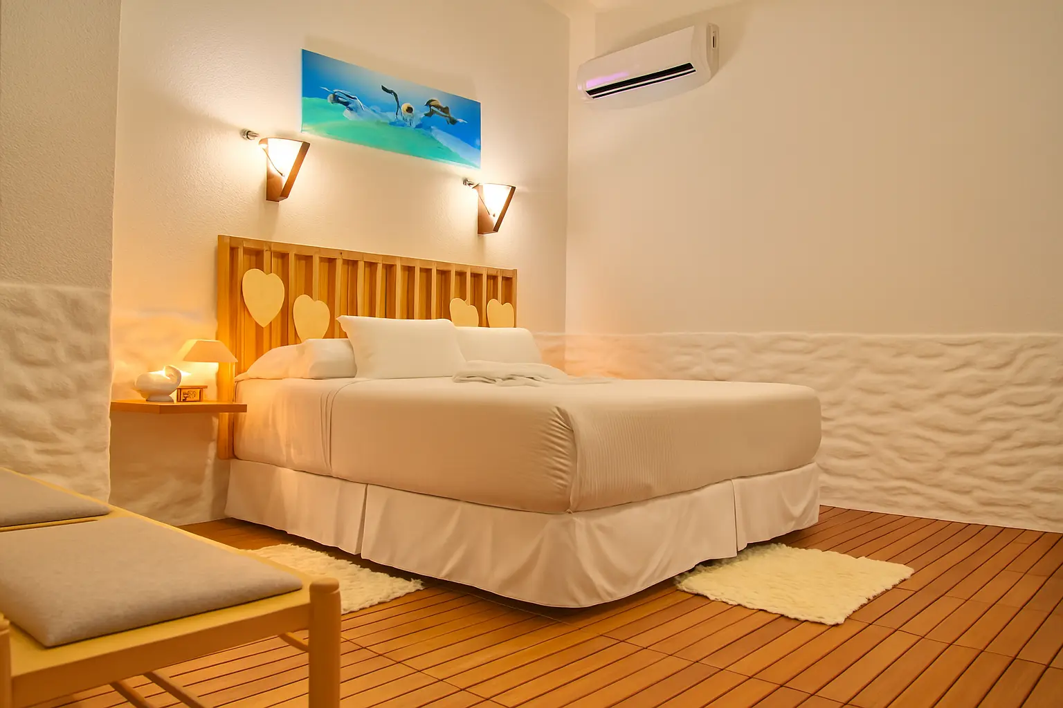 Habitación Estándar de la Posada Galápagos, ideal para descansar con estilo en el corazón del Gran Roque.