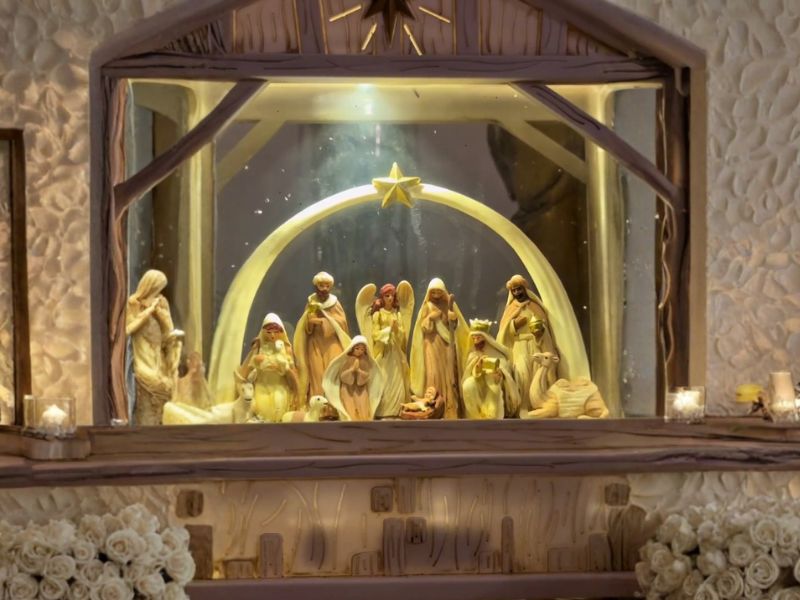 Pesebre navideño en Posada Galápagos durante la Navidad y Fin de Año en Los Roques